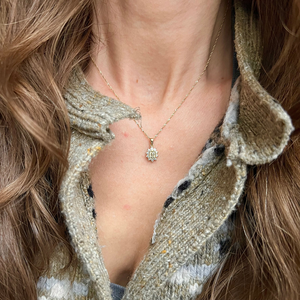 Our Lady of Guadalupe Necklace- 14K Solid Gold