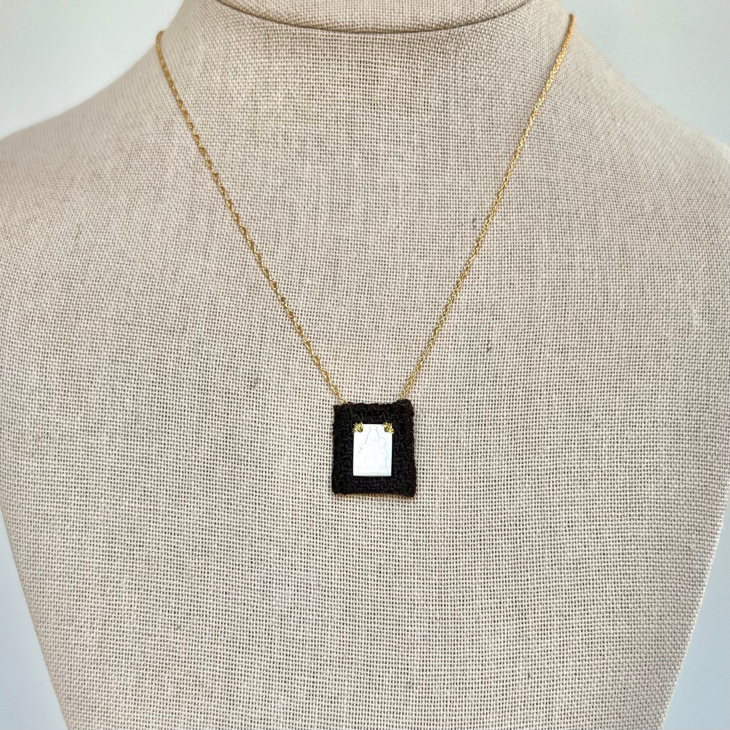 Brown Scapular Necklace