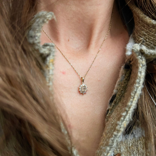 Our Lady of Guadalupe Necklace- 14K Solid Gold