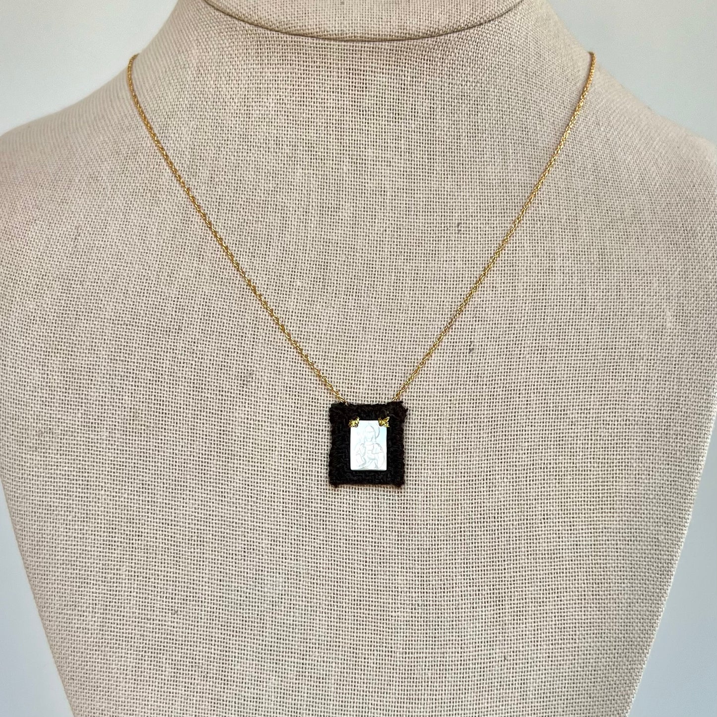 Brown Scapular Necklace