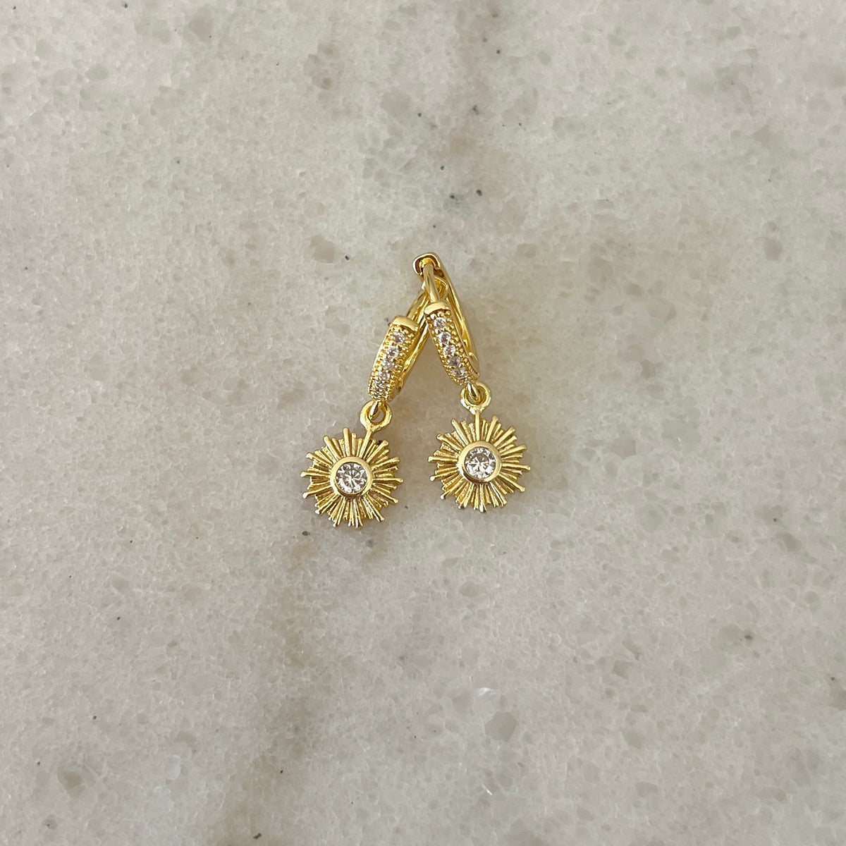 Mini Corpus Christi Huggie Earrings