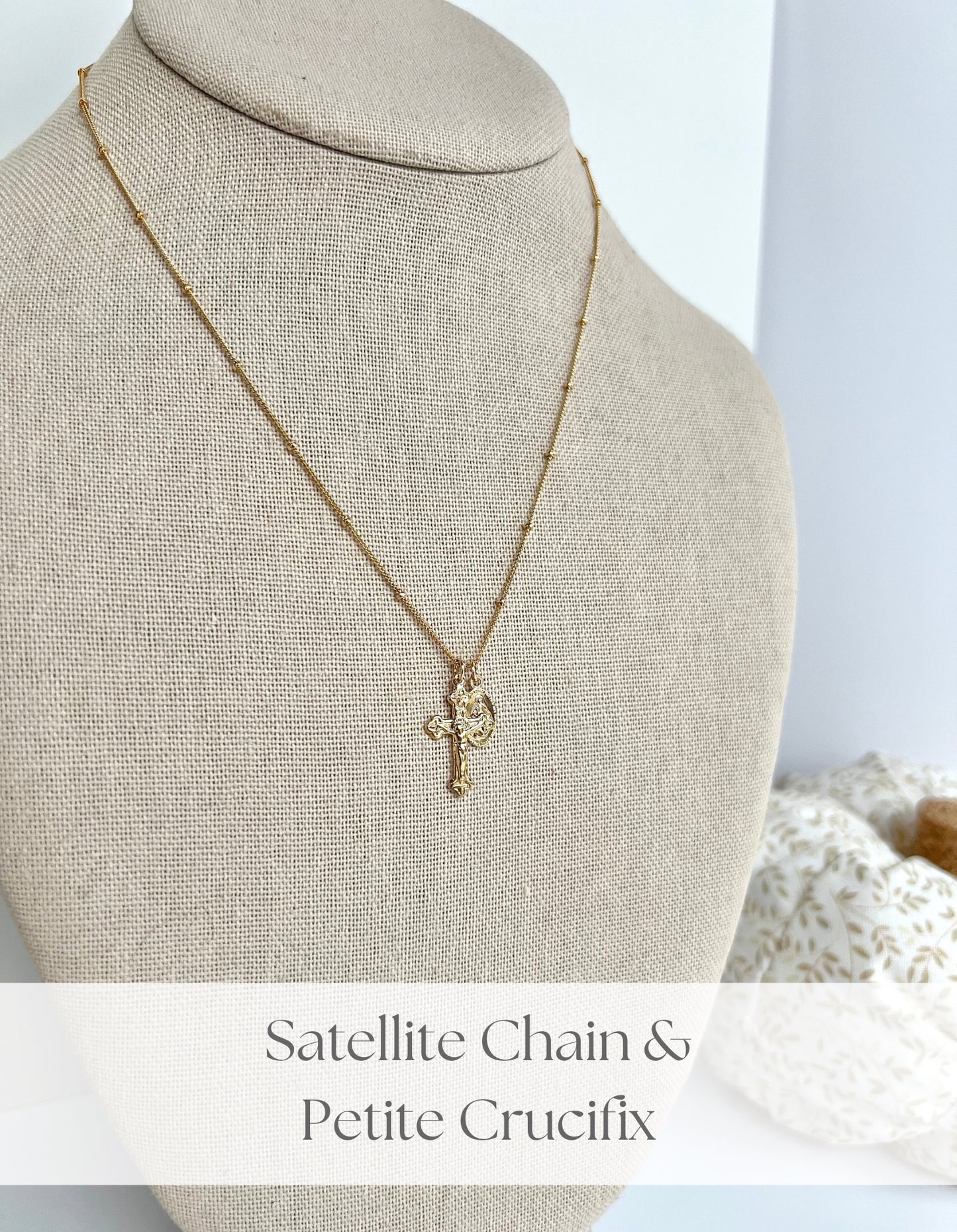 Petite Crucifix & Miraculous Necklace